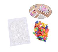 CVUTOVO 1 Set Creative DIY Mushroom Nail Jigsaw Puzzle Pegboard Mushroom Nails Educational Fun Activity for Early Childhood Development Enhance Creativity Hand Eye Random Color