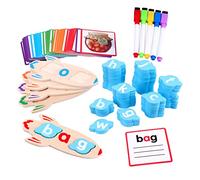 CVUTOVO 1 Set Educational Vowel Letters Spelling Games for Ages Montessori Letter Sorting Memory Skills Development Safe Blocks for Fun Learning