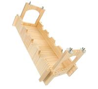 CVUTOVO 1 Set Small Wood Bridge for Small Animals Durable Pet Bridge for Guinea Pigs Hamsters Hedgehogs Fun Hiding Climbing Accessory for Pet Cages Easy to Assemble