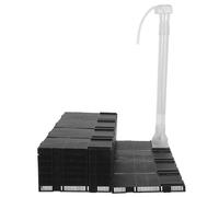 CVUTOVO 1 Set Under Gravel Filter System with Guide Tube, 32 Pcs 5.47"x2.76" Fish Tank Filter Plate for Home Or Office Aquariums