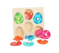 CVUTOVO 1 Set Wooden Dinosaur Jigsaw Puzzle Educational for Boys and Cognitive Plaything for Development Encourages Imagination and Spatial Skills