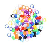 CVUTOVO 100 Pcs Plastic Pigeon Foot Rings Multi-color Identification Bands for Birds Poultry Leg Rings Easy to Apply and Remove for Pigeons Ducks Geese