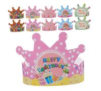 CVUTOVO 100Pcs Birthday Party Paper Crowns for Lightweight Decorative Hats for Easy to Wear Childrens Birthday Crowns to Celebrate and Create Fun Memories