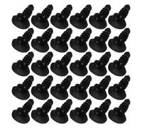 CVUTOVO 100pcs Heart Shaped Nose for Plush and Puppets, Black Plastic Safety Noses for Crafting and Repairing, Lightweight and Portable Accessories for Handmade Stuffed Animals