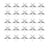 CVUTOVO 100pcs Iron Art Five-pointed Stars 4cm Rustic Metal Barn Star Decorations for Farmhouse Wall Décor DIY Photo Props and Garden Ornament Set