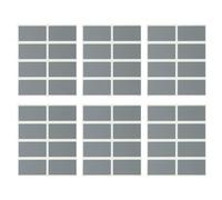 CVUTOVO 100pcs Self Adhesive Peel and Stick Labels Rectangular DIY Scratch Off Stickers Silver Material Protects Contents for Creating Your Own Scratch Tickets and Gender Reveal