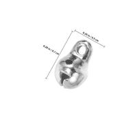 CVUTOVO 100pcs Small DIY Bells Craft Making Tiny Hanging Bells for Jewelry Decoration Vintage Style Silver Mini Charms for Home Ornaments