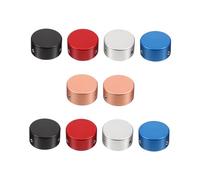 CVUTOVO 10pcs Aluminum Guitar Pedal Button Toppers Replacement Caps for Guitar Effect Footswitch Protectors, Multi-colour Sturdy Covers, Musical Instrument Accessories