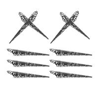 CVUTOVO 10pcs Ancient Fingernail Claw Nails Hollow Long Iron Finger Covers with Breathable Comfort for Cosplay Events