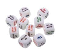 CVUTOVO 10pcs Drinking Dice for Home Pub Bar Games Kings Cup Drinking Game Party