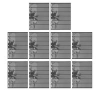 CVUTOVO 10Pcs Loose-Leaf Stamp Collecting Album with PVC Double-Sided Stamp Storage Pockets 6-Row Black Background and Coin Collectors