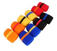 CVUTOVO 10pcs Microphone Sponge Windscreen Covers Thick Breathable Mic Protection for Indoor Outdoor Use Random Colors Suitable for Karaoke Conference News Interviews Random Color