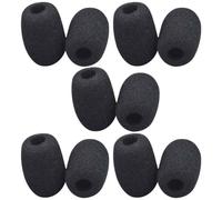 CVUTOVO 10pcs Microphone Windscreen Covers Foam Mic Cover Lapel Headset Microphone Protection Shield Bulk Set for Ktv and Mini Mic Accessories