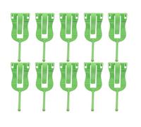 CVUTOVO 10pcs Plastic Bird Cage Clips Vegetable Holder Green Parrot Feeding Accessories for Foraging and Rest Small Birdcages