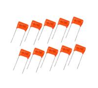 CVUTOVO 10pcs Small Bass Guitar Tone Capacitors Orange Long Replacement Electric Guitar Capacitors with High Dielectric Strength and Stable Performance