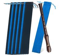 CVUTOVO 10Pcs Soprano Recorder Storage Bag Soft Flocking Pouch for Flute Harmonica Drumstick Durable Vertical Case with Drawstring Closure