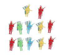 CVUTOVO 12pcs Parachute Toy Soldiers Soldier Parachutes Flying Toys for Boys and Girls Outdoor Plaything