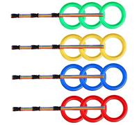 CVUTOVO 12pcs Safety Walking Rope for Toddlers and Preschoolers Round Ring Handles, Sturdy Cloth and Plastic Material, for Kindergarten and Elementary Schools, Reduces Teacher