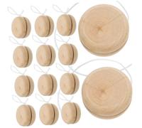 CVUTOVO 15pcs Wooden Yo-yo Balls DIY Painting Kit for Fingertip Creative S Plaything for Party Games Imagination Boosting Handcrafted