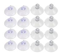 CVUTOVO 16PCS Cat Window Perch Suction Cups Strong PVC Replacement Parts for Kitten Hammock Glass Mount Heavy-duty Round and Design for Secure Indoor Cat Beds