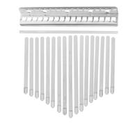 CVUTOVO 17 Key Kalimba Thumb Piano Keys Set, Steel Material with Repeated Grinding and Chamfering Treatment, Bright Silver Surface, for DIY Kalimba Instrument Parts