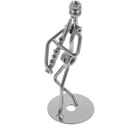 CVUTOVO 1Pc Decorative Iron Shaped Man Ornament for Office Home Design Practical Tabletop Figurine for Living Room Housewarming