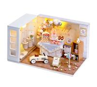 CVUTOVO 1Pc Miniature DIY House Kit Model for Romantic Easy to Assemble Mini House for Creative Play and Imaginative Role Play