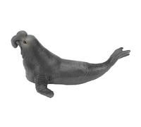 CVUTOVO 1pc Realistic Elephant Seal Model Dark Gray Life Educational for Home Decoration Learning Sea Animal Figure for Gardens Backyards