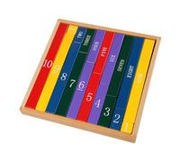 CVUTOVO 1Pc Wooden Counting Rods for Montessori Educational Math Teaching Colorful Early Learning for Preschool Imagination and Cognitive Development
