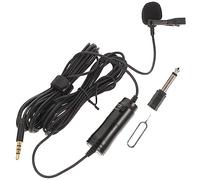 CVUTOVO 1Set Lapel Microphone for Smartphones Clip Microphone for Live Streaming Lectures Recording Durable High Sensitivity Long Compatible with Laptops