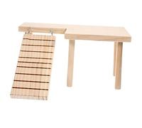 CVUTOVO 1Set Wooden Chinchilla Rat Platform for Active Play Safe Chewing Accessory for Hamsters and Pet Rats for Cage Enrichment and Training