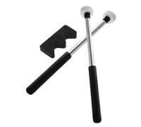 CVUTOVO 2 Pairs Tongue Drum Mallets with Nonslip Rubber Grip and Felt Heads Handheld Drumsticks with Bracket for Resonant Tones Percussion Accessory for Singing Bowls Meditation Yoga All