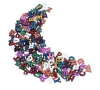 CVUTOVO 200Pcs Colorful Wooden Letters for Crafts Smooth Surface Height Double-Sided Painted Alphabet Decor DIY Home and Holiday Decoration
