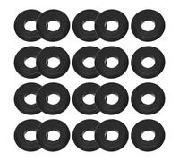 CVUTOVO 20pcs Black Rubber Trailer Air Hose Seals Gaskets Kit for Semi Truck Brake System Elastic Grommets with Leakproof Design Resistant to Oil Water and Mechanical Stress for Commercial