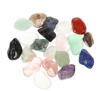CVUTOVO 20pcs Crystal Semi-Precious Stone Collection Educational Geology Kit with Irregular Tumbled Stones for Student Science Learning and Home Decoration