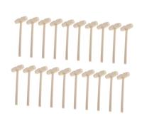 CVUTOVO 20pcs Mini Wooden Hammer Ergonomic Design for Creative Play Crafting and Light Tapping Activities Safe and Educational Tool for Boys