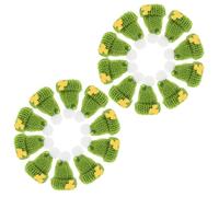 CVUTOVO 20Pcs Miniature Knit Hats Tiny Patrick's Caps for Dolls Irish Themed Party Decorations Holiday Craft Accessories for Men and Women