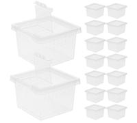 CVUTOVO 20pcs Portable Plastic Insect Spider Terrariums Breeding Boxes with Simple Shape, Versatile Small Reptile Hatching Container for Pet Supplies