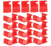 CVUTOVO 20pcs Red Plastic Train Track Clips for Easy-use Railway Fasteners for Secure Train Connections Compatible Table Accessories for Creative Play and Motor Skill Development