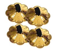 CVUTOVO 2pairs Belly Dance Top Accessory Copper Finger Pulls Hand Cymbals Blossom Lace for Dancers