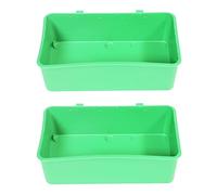 CVUTOVO 2pcs Bird Bath Tub for Pet Birds Plastic Creative Shape with Different Toys Reliable and Attractive Bath Box