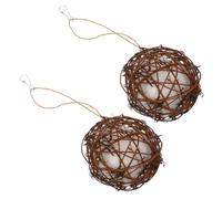 CVUTOVO 2pcs Bird Chewing Toys Safe Woven for Parrots Nesting Material for Foraging and Chewing for Parakeets Budgies and Macaws