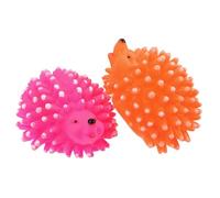 CVUTOVO 2pcs Bite-resistant Pet Teeth Cleaning Toys Interactive Latex Hedgehog Design Safe Chew Playthings for Dogs Promote Healthy Chewing Dental Care