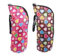 CVUTOVO 2pcs Bottle Bag Feeding Bottle Thermal Pouch Insulated Maintain Temperature Polyester Lining Travel Outdoor Carrier