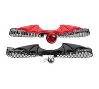 CVUTOVO 2pcs Breakaway Cat Collars with Bell Pendant, Skin-friendly Comfortable Cloth Material, Bat Wing Shape for Halloween Cat Accessory