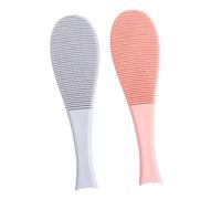CVUTOVO 2pcs Cat Tongue Combs Fish-shaped Slicker Brush Grooming Comb Hair Remover for Cats Massage Function Blue and Pink for Pet Grooming
