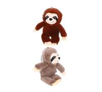 CVUTOVO 2pcs Cute Sloth Plush Keychain Charm Soft Hanging Pendant for Bags Phones and Keys Lightweight and Portable Animal Decor Light Grey