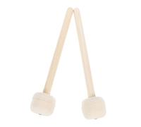 CVUTOVO 2Pcs Drum Sticks with Wool Felt Head and Wood Handle, Firm and Stable Big Drumsticks for Percussion with Smooth Handle, for Snare Drum and Marching Band Use