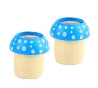 CVUTOVO 2PCS Educational Wooden Mushroom Kaleidoscope Smooth Polished Design for Science Experiments and Birthday Inspiring Creativity and Imagination Blue