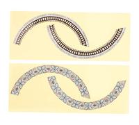 CVUTOVO 2pcs Guitar Rosette Accessories Creative Sound Hole Decor Stickers for Acoustic Folk Guitars Stylish Four Leaf Clover Grid Patterns Easy to Apply Durable Design